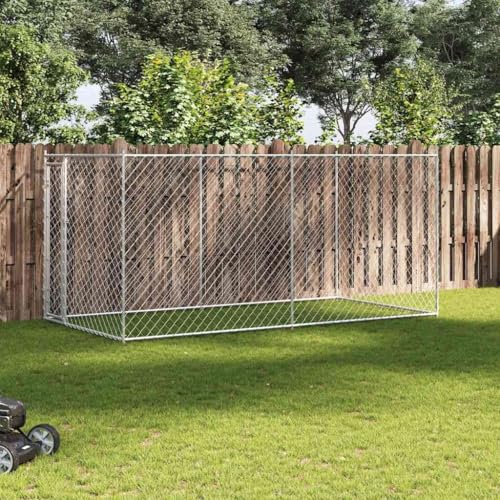 vidaXL Outdoor Hundezwinger 382x192x185 cm Hundehaus Hundehütte Hundekäfig