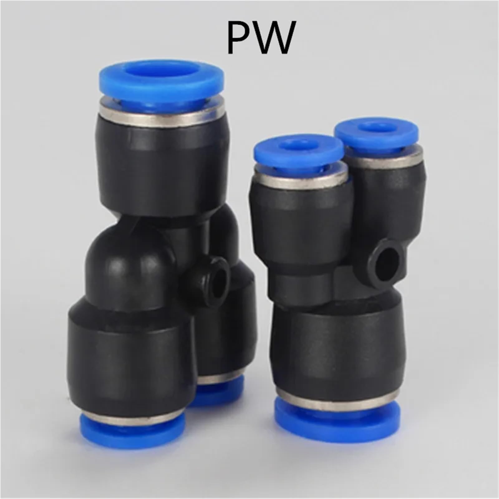 100 raccordi per tubi in plastica pneumatica a spinta rapida per collegamento aria acqua PY PW Connect 4 6 8 10 12 mm a forma di Y (PY-6 mm)
