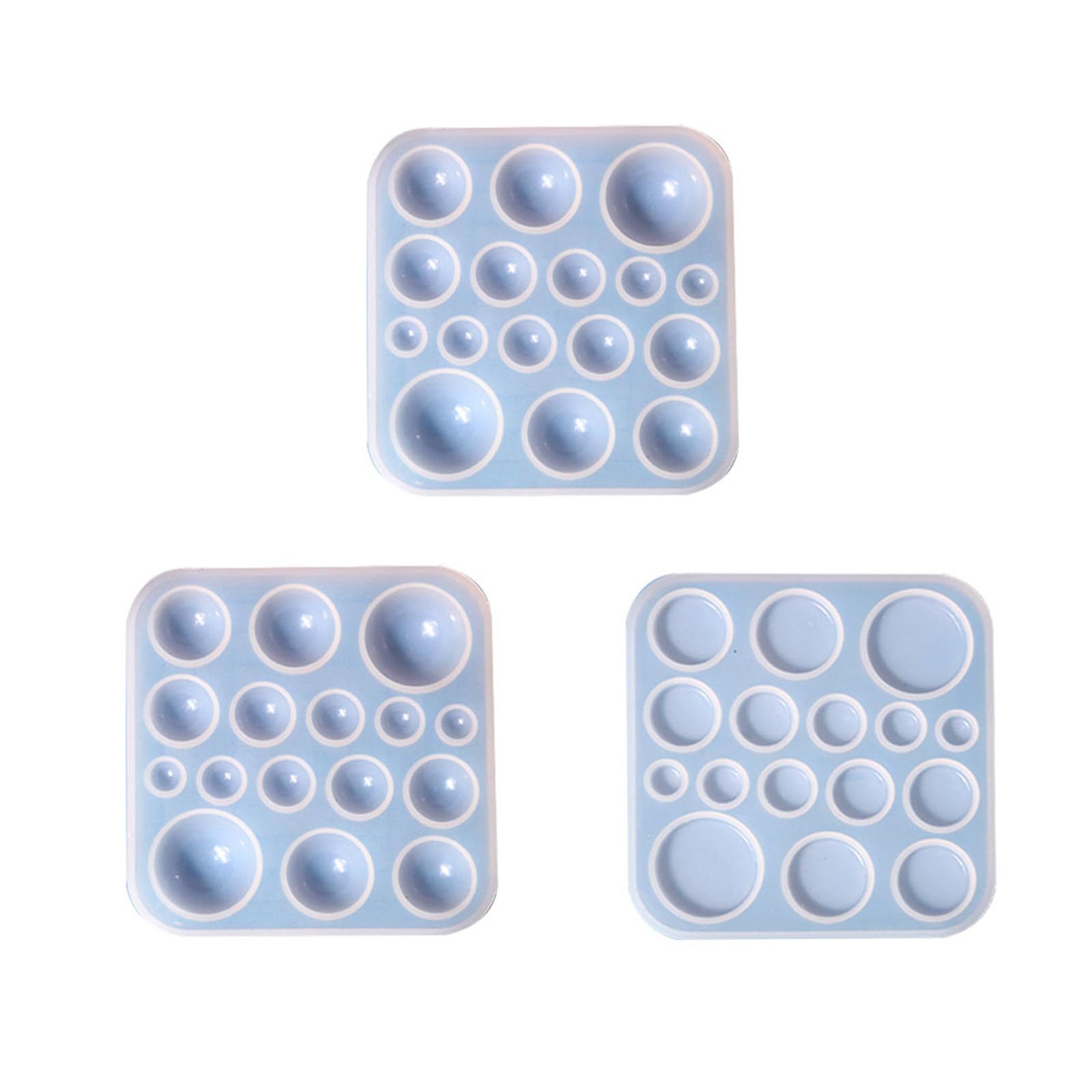 Maxtonser Round Rings Silicone Epoxy Mold Ornaments Pendant Jewelry Crafting Mould for Valentines Love