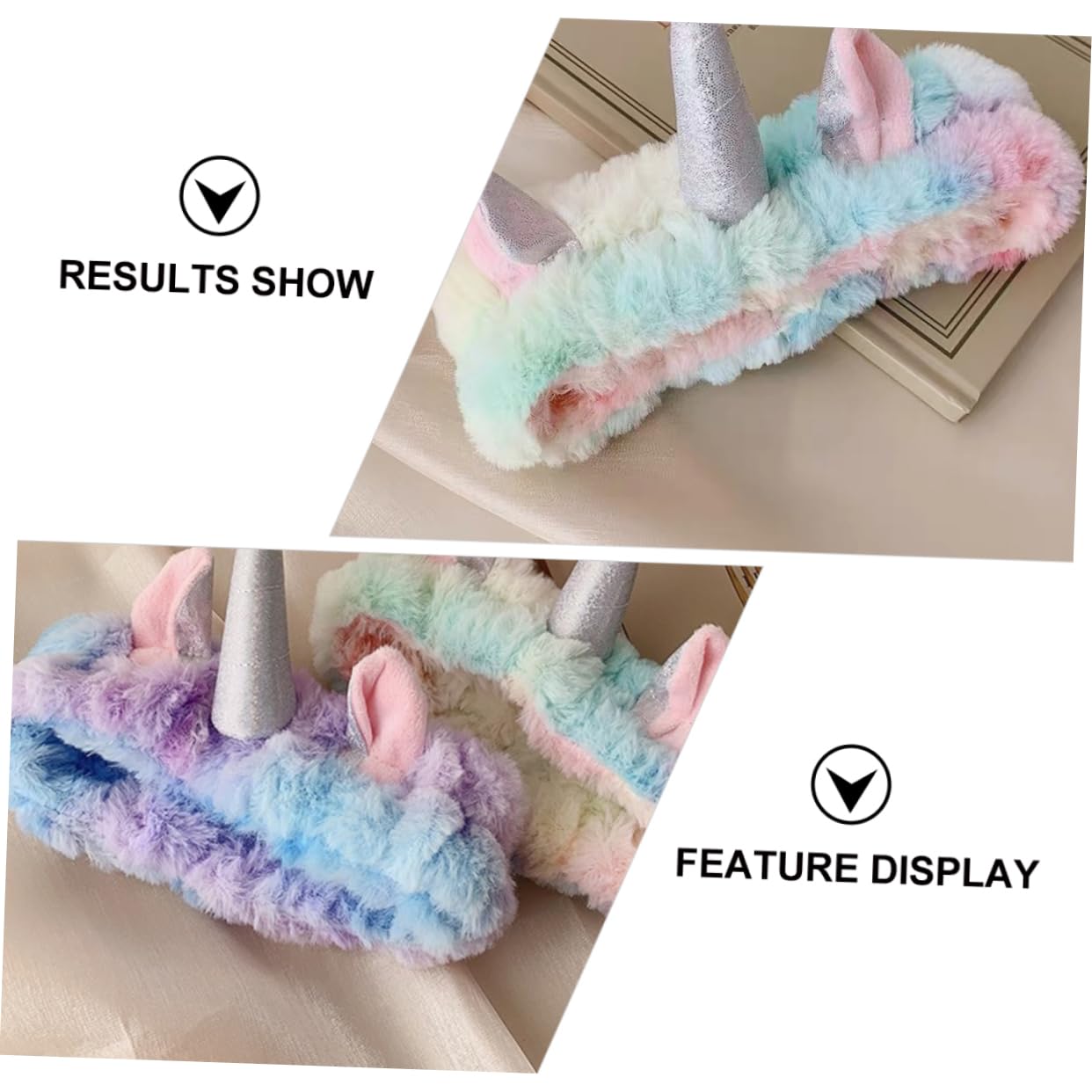 9 Pz fascia per unicorno Ghetta per il collo fasce in pile di corallo ghetta nera per il collo bandane scrunchies hair band fasce per unicorno Fasce per la doccia vello di corallo GALPADA