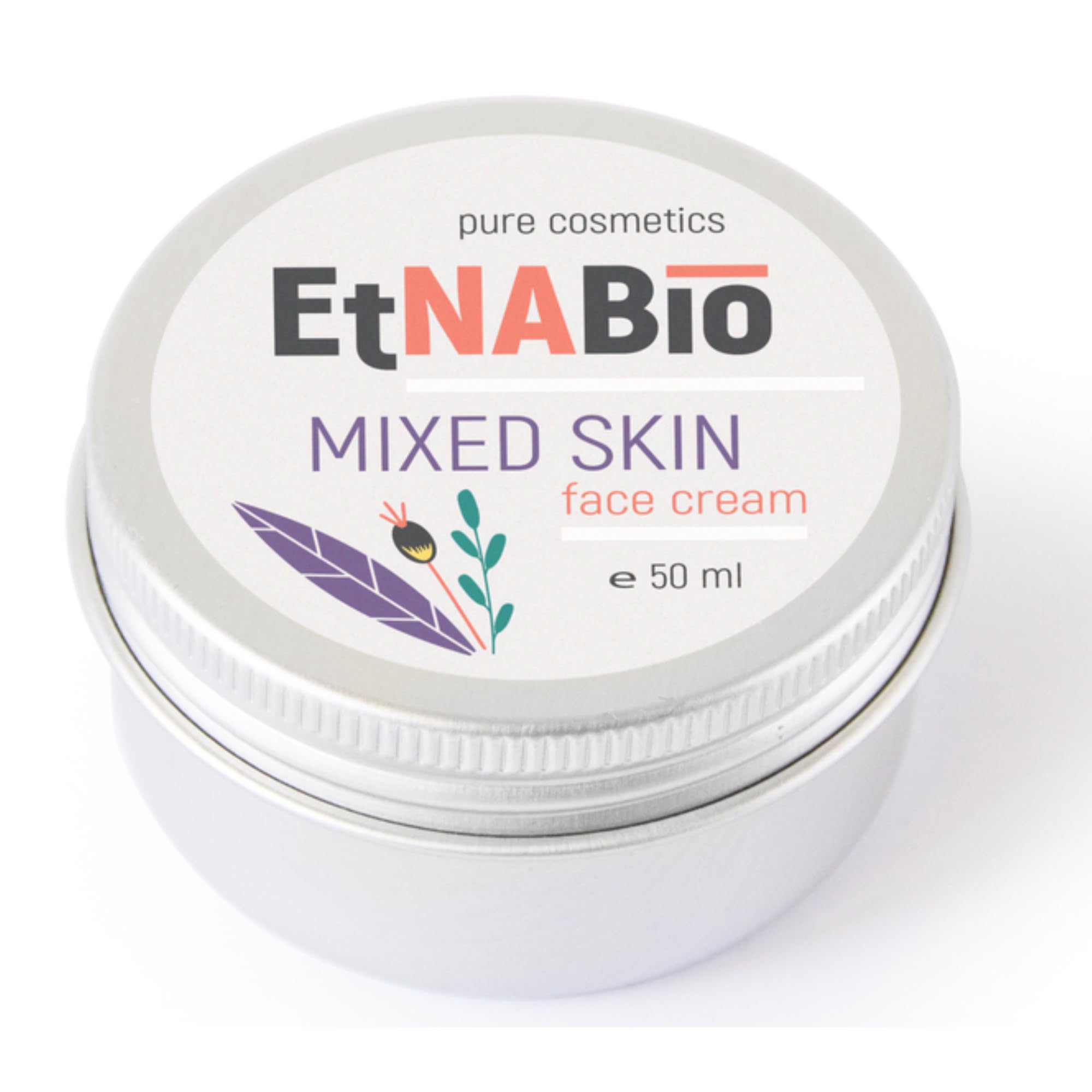 ELEK EtnaBIO Face Cream & Neck Cream with Grape Seed Oil 50 ml Combination Skin Face Care, Anti-Wrinkle Cream