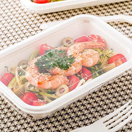 Restaurantware LIDS ONLY: Pulp Tek Plastic Flat Lids 100 Disposable Lids For Containers - Containers Sold Separately Built-In Tab Clear Plastic Flat Lids Fits 12 And 16 Ounce Bagasse Containers by Restaurantware - Used condition - Image 3