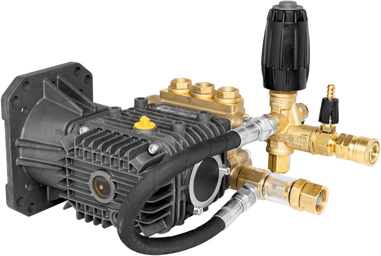 Comet ZWD 4040 G: 4000 psi @ 4 US gpm Pressure Washer Pump, 1-inch Horizontal Gas Shaft, Mecline VRT3 Easy Start Unloader – Italian-Made Triplex Pump