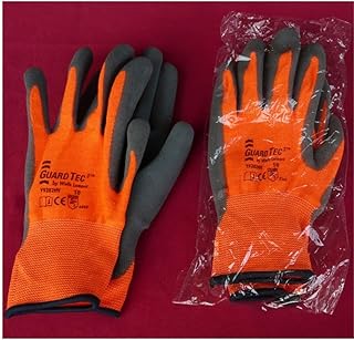 M DIAMOND M Gloves High Cut-Resistant Fibers, Unique Foam Latex Palm Coating, ANSI Cut Level 3 Hi-Vis Orange Shell/Gray Palm, Small, Y9282HV (Pack of 12)