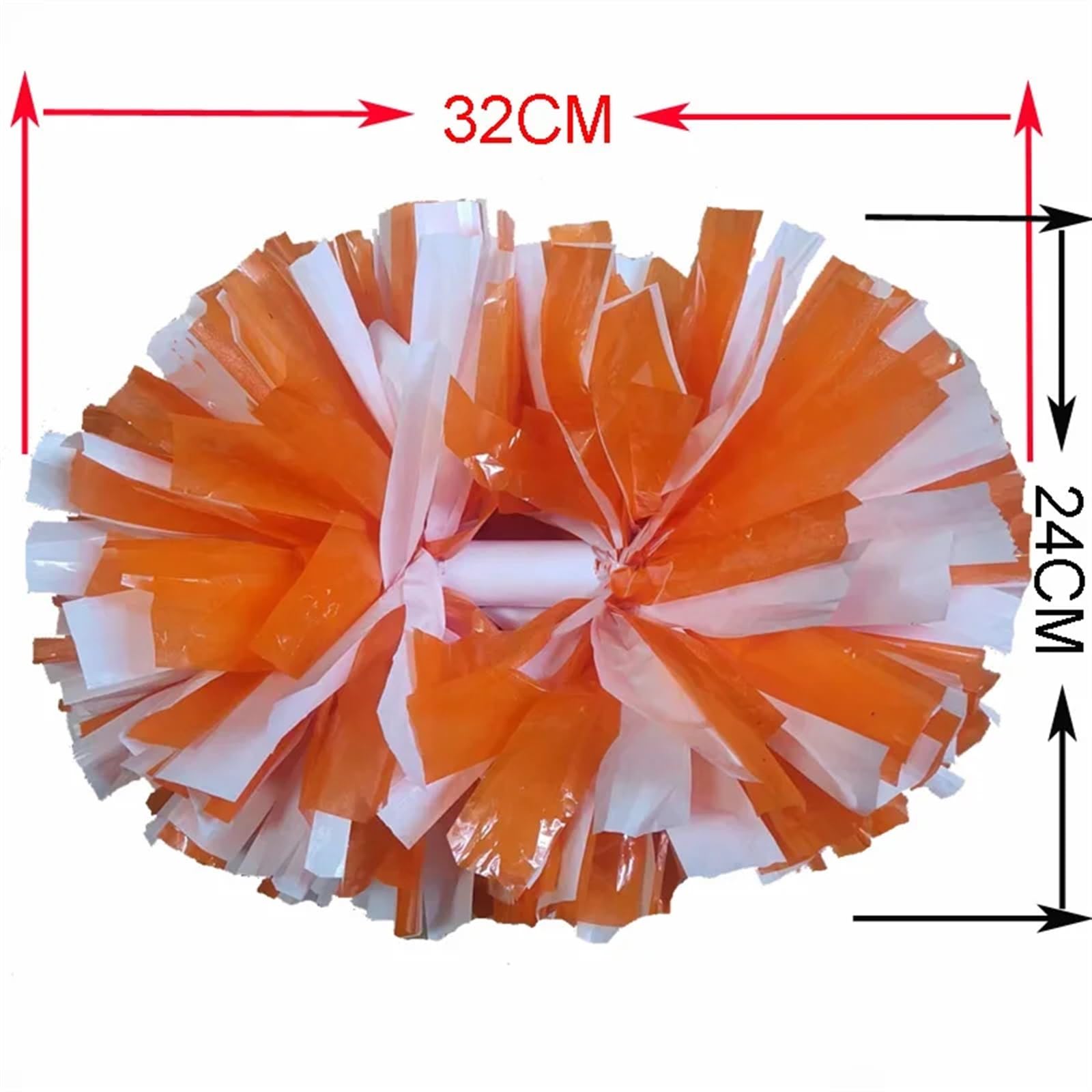 Pompons de Cheerleading, Pompons de Pom-Pom Girl Sport 2 pièces, 32 cm, poignée bâton, Pompon
