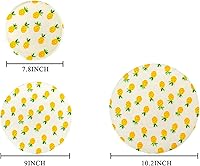 Vista 6 de Ochine 3 fundas reutilizables para cuencos, verdes, redondas, modernas, contemporáneas, de algodón, tela con forro, fundas para cuencos