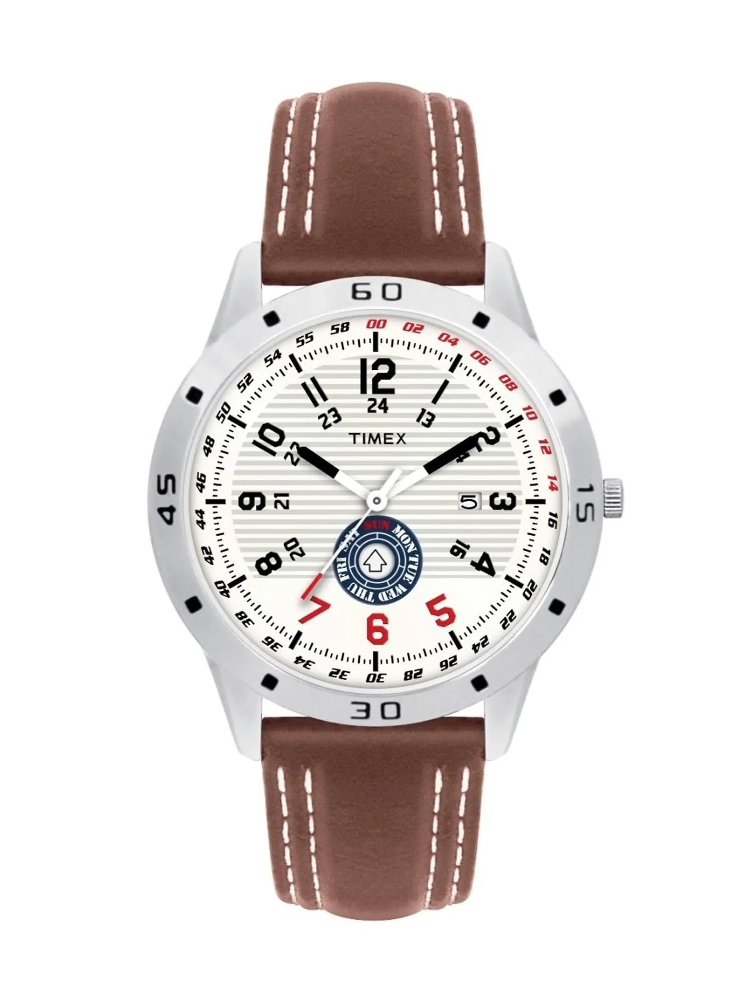 TIMEX Analog Watch for Men with Round Dial & Water Resistant Man's Wrist Watches