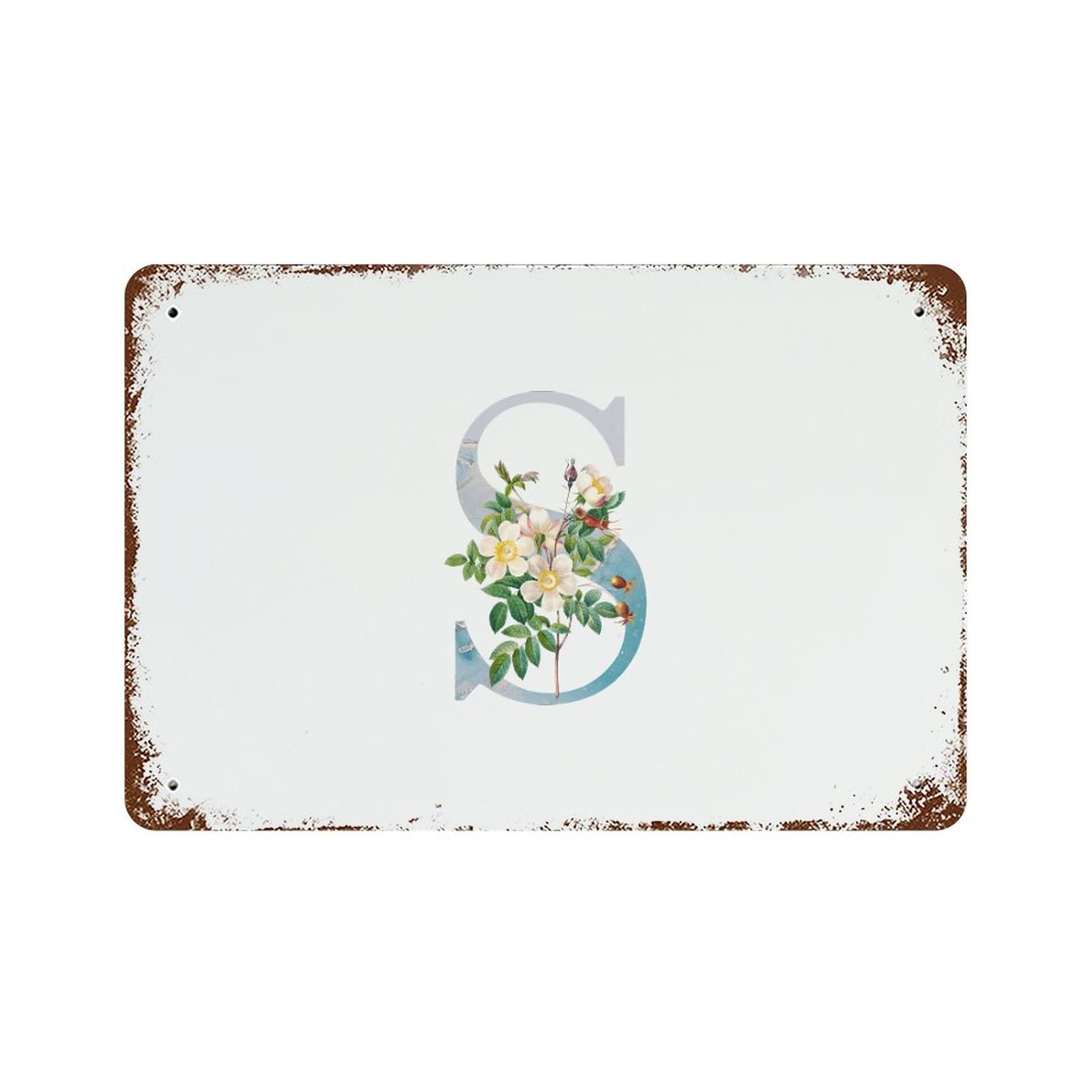 Monogramme S floral : transformez vos murs vides de garage et cuisine en espace rétro