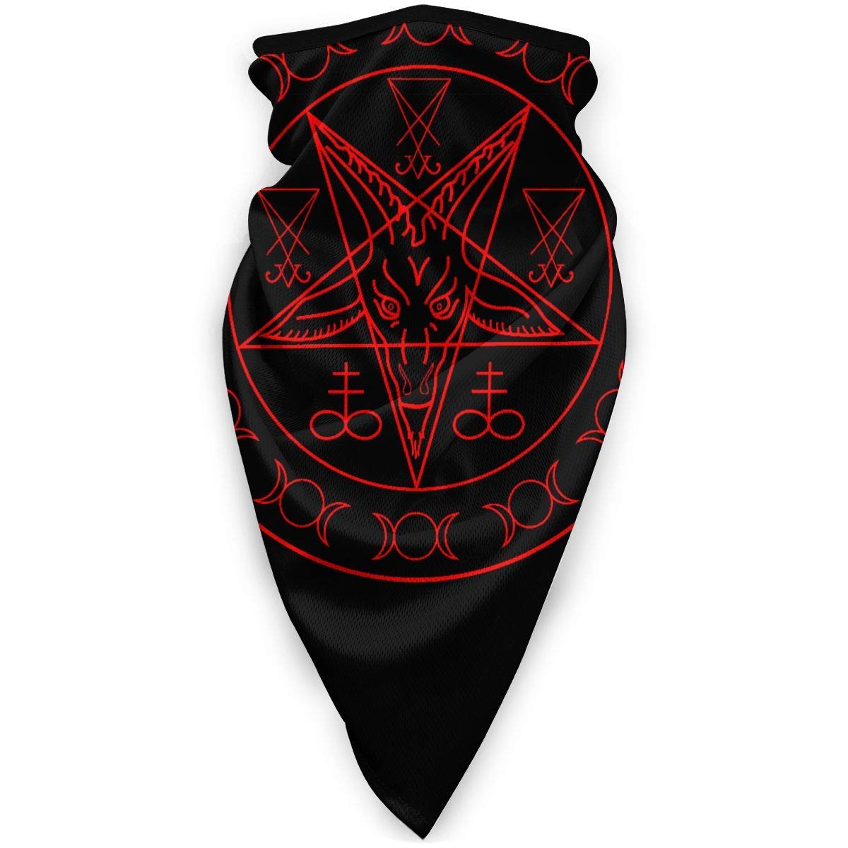 Satanic Wiccan Symbols Goat Face Cover Windproof Tube Scarf Headwear for Out Riding Motorcycle Bicycle