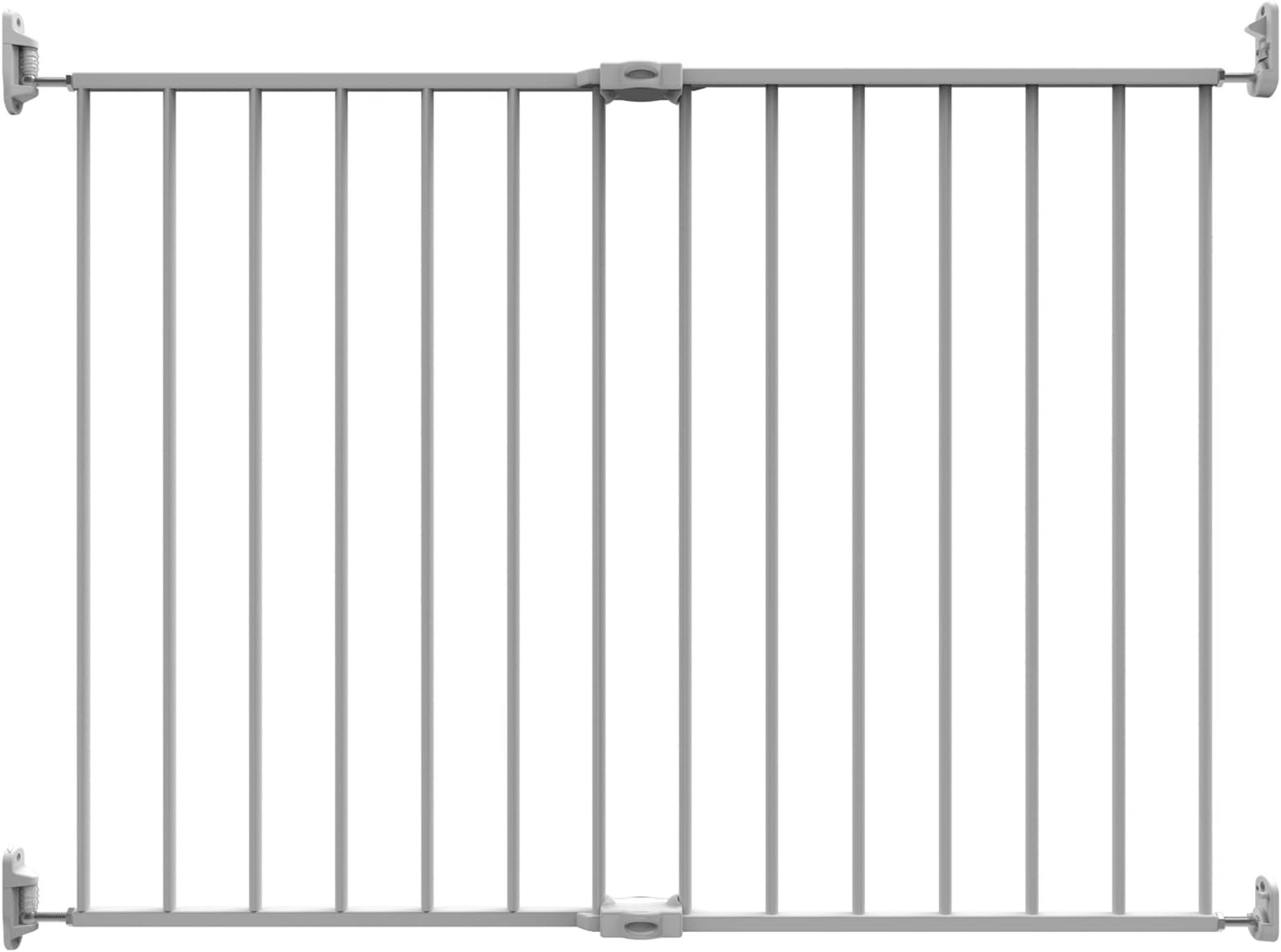 Perma Locking Walk Through Baby Gate for Stairs, Extra Wide and Extra Tall, White