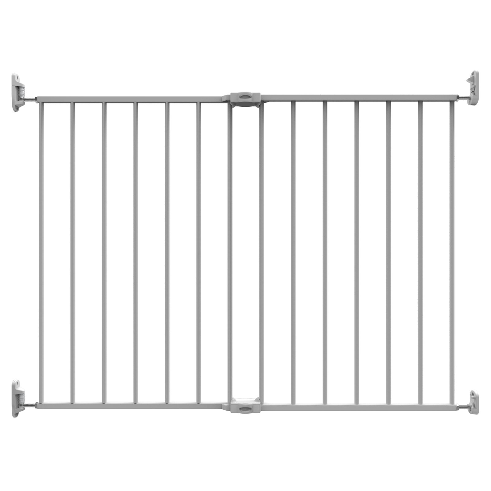 Perma Locking Walk Through Baby Gate for Stairs, Extra Wide and Extra Tall, White