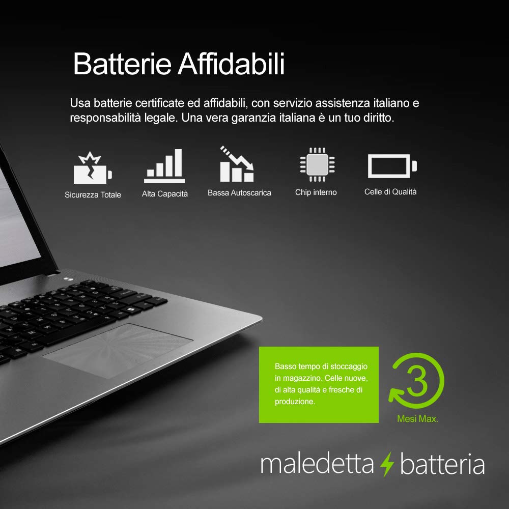 Batteria SOSTITUISCE 5200mAh 10,8V per Portatile Sony VGPBPL26, VGP-BPL26, VGPBPS26, VGP-BPS26, VGPBPS26A, VGP-BPS26A