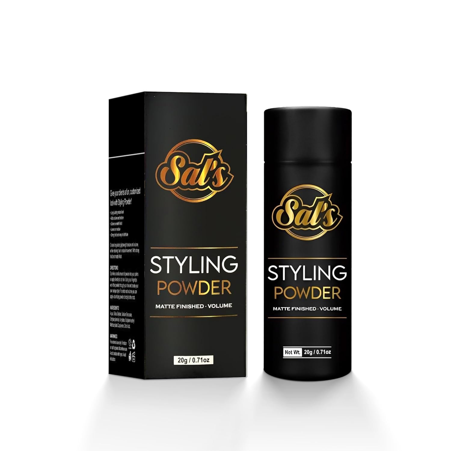 Sals Professional Styling Powder Natural Look Strong Hold Mens Powder Easy to Apply with No Oil or Greasy