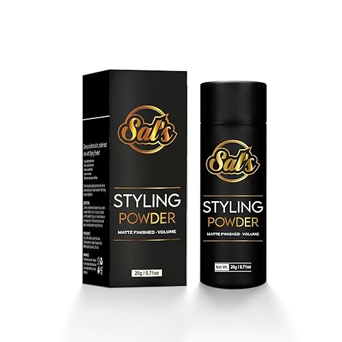 Sal's Polvo de peinado profesional  Aspecto natural y polvo de sujeción fuerte para hombre  Fácil de aplicar sin aceite ni residuos grasos