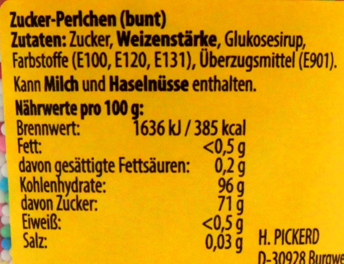 Pickerd Bunte-Perlchen, 10er Pack (10 x 135g)