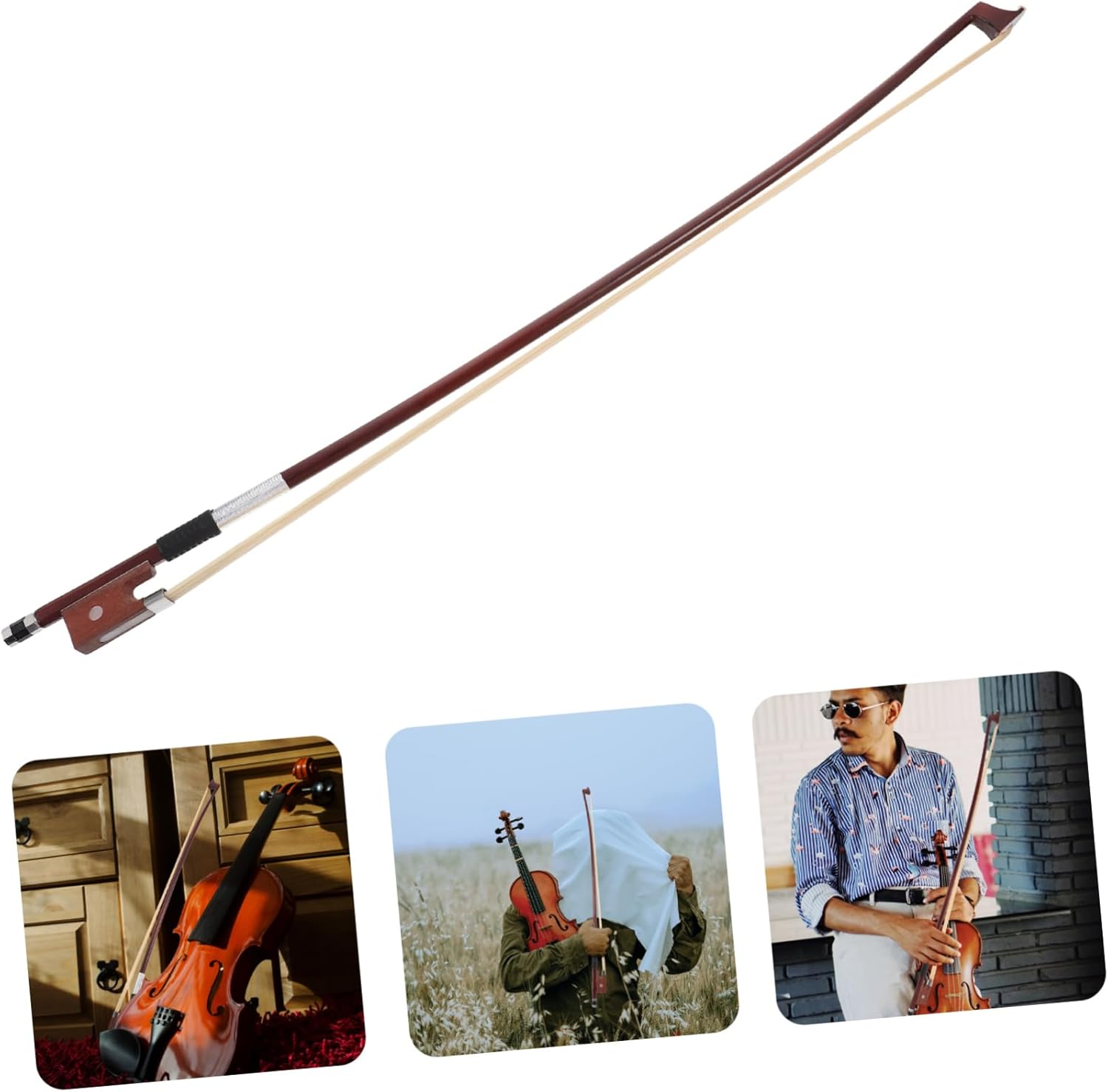 SUPVOX Violin Bow Replacements 1/4 Size Violin Bow