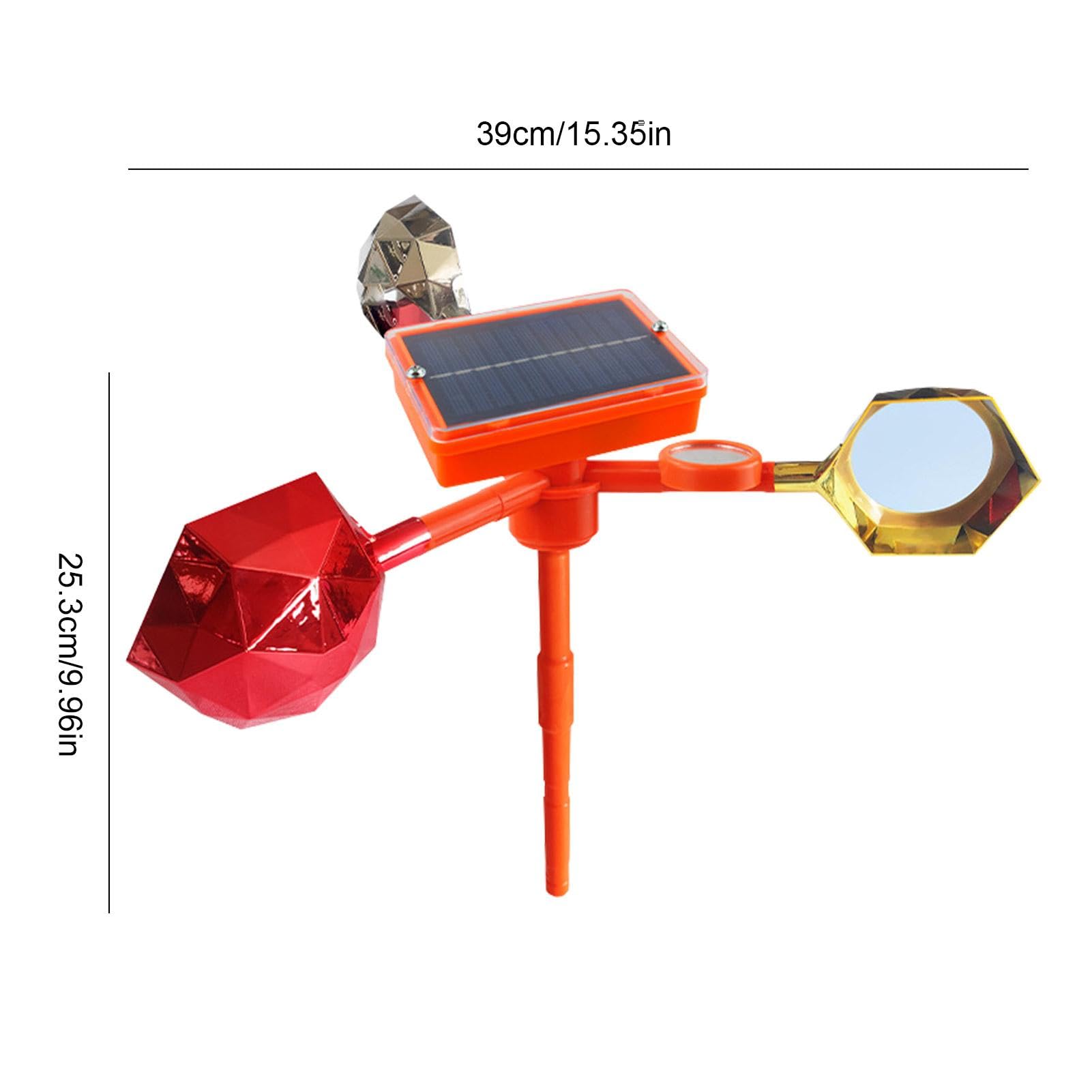 Dissuasore Per Uccelli Solare A Specchio Rotante 360°, Con Allarme Sonoro E Base Rinforzata, Per Giardino E Tetto