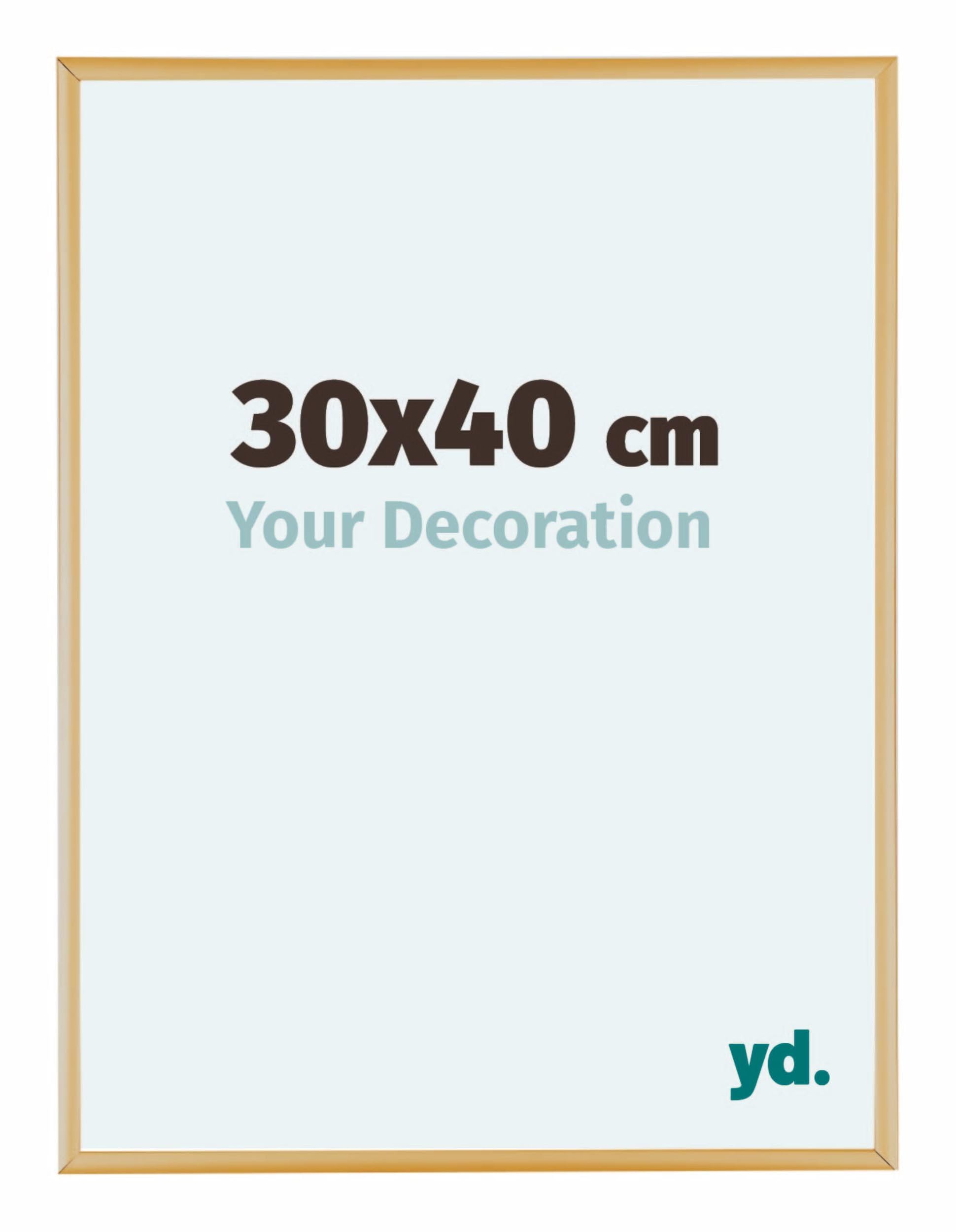 Your Decoration - Picture Frame 75x98 cm - Gold Vintage - Decorative Wall Frame in Aluminium with Antireflection - Frame 75x98 - Kent