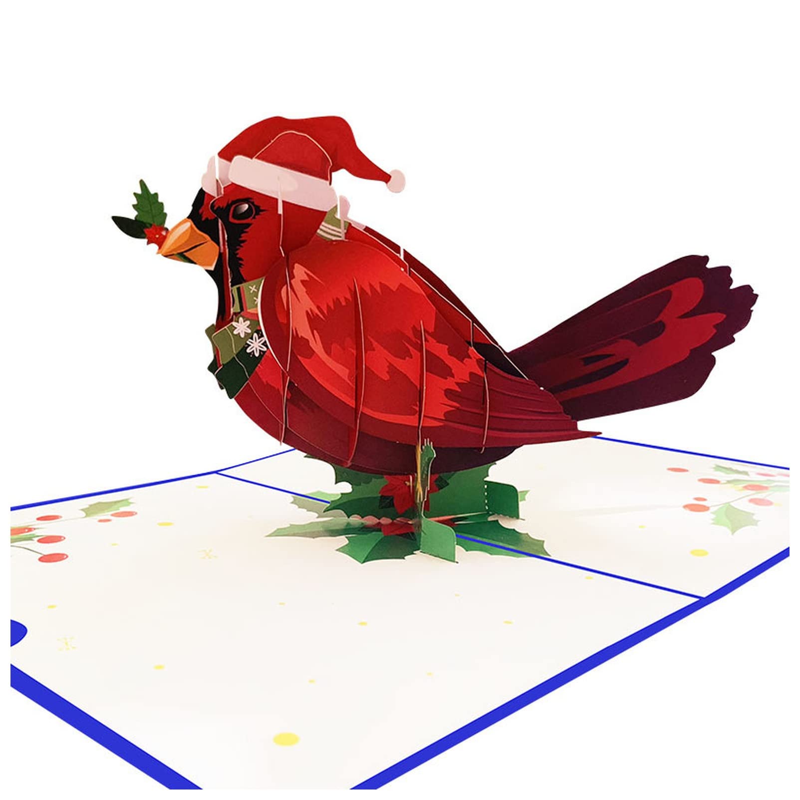 Kartki z życzeniami 10 szt. czapka świąteczna ptak ręcznie robione origami 3D pop up kartka z życzeniami zaproszenie pocztówka Boże Narodzenie życzenie ślub urodziny przyjęcie prezent puste kartki z