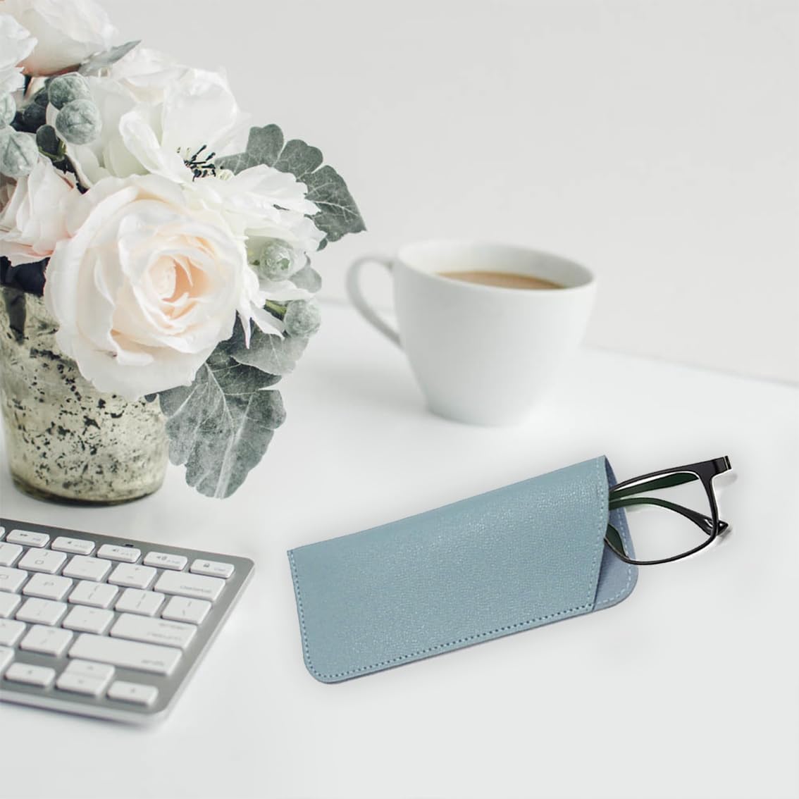 4 Pack Soft Glasses Cases, Leather Sunglasses Cases for Women & Men, Slim Eyeglasses Case - Image 7