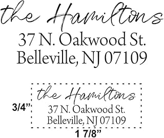 Custom Self Inking Address Stamp - Personalized Return Address Stamps - 8 Ink Colors Available - Hand Lettered Brush Script | Thousands of Impressions
