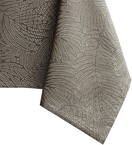 AmeliaHome Obrus plamoodporny wzór roślinny 150x350 cm Cappuccino Gaia