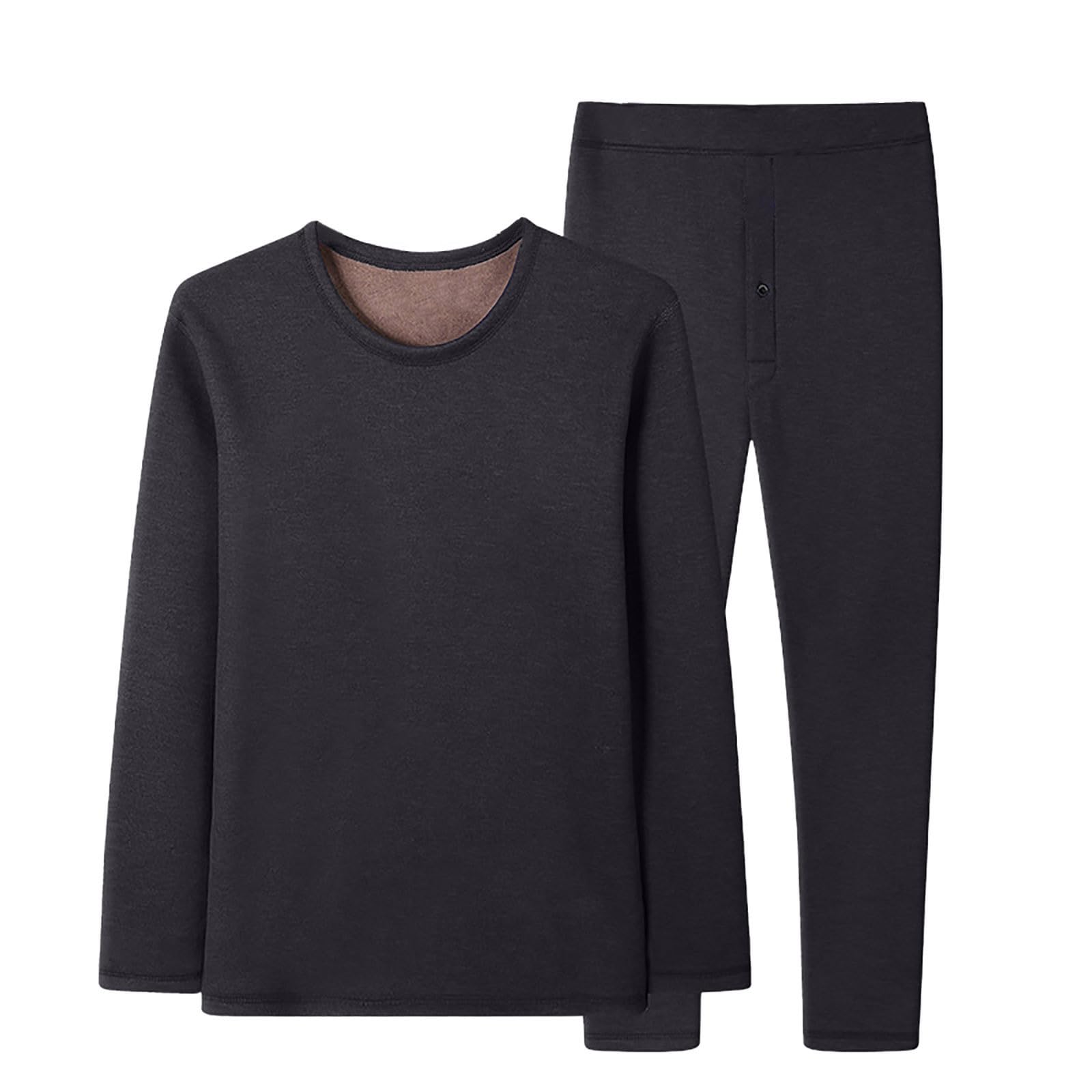 Skiunterwäsche Herren Winter Warme Unterhemd Unterhose Funktionsunterwäsche Innenfleece Slim Thermohose Weich Lange Thermobekleidung Atmungsaktiv Skiunterwäsche Flexibel Leicht Thermo Leggings