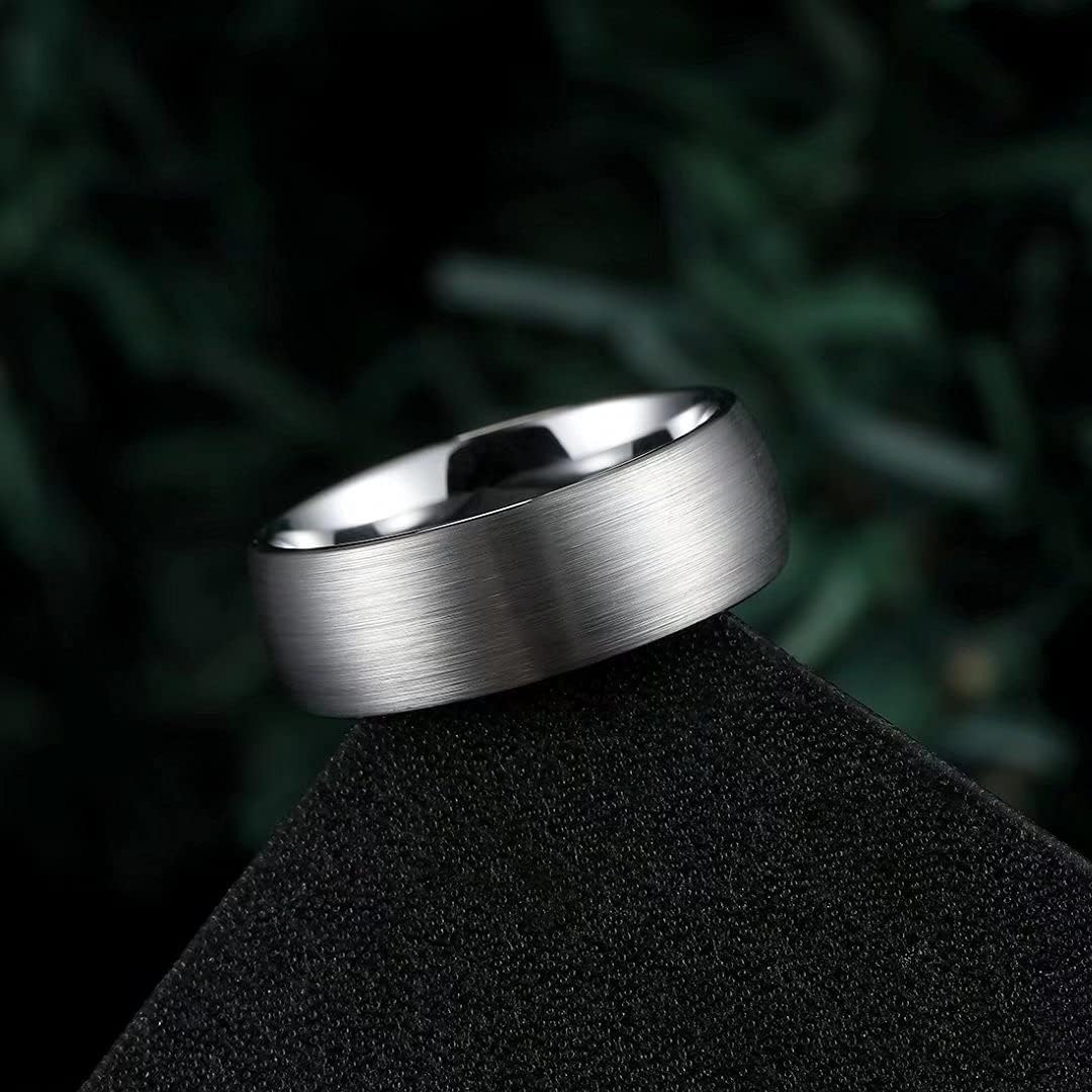 King Will Titanium Wedding Band for Men Women-Sliver/Black/Gold Plated Pure Titanium Wedding Ring, 3-9mm Widths Available Brushed Matte Design Comfort Fit Size 4-16 - Image 3