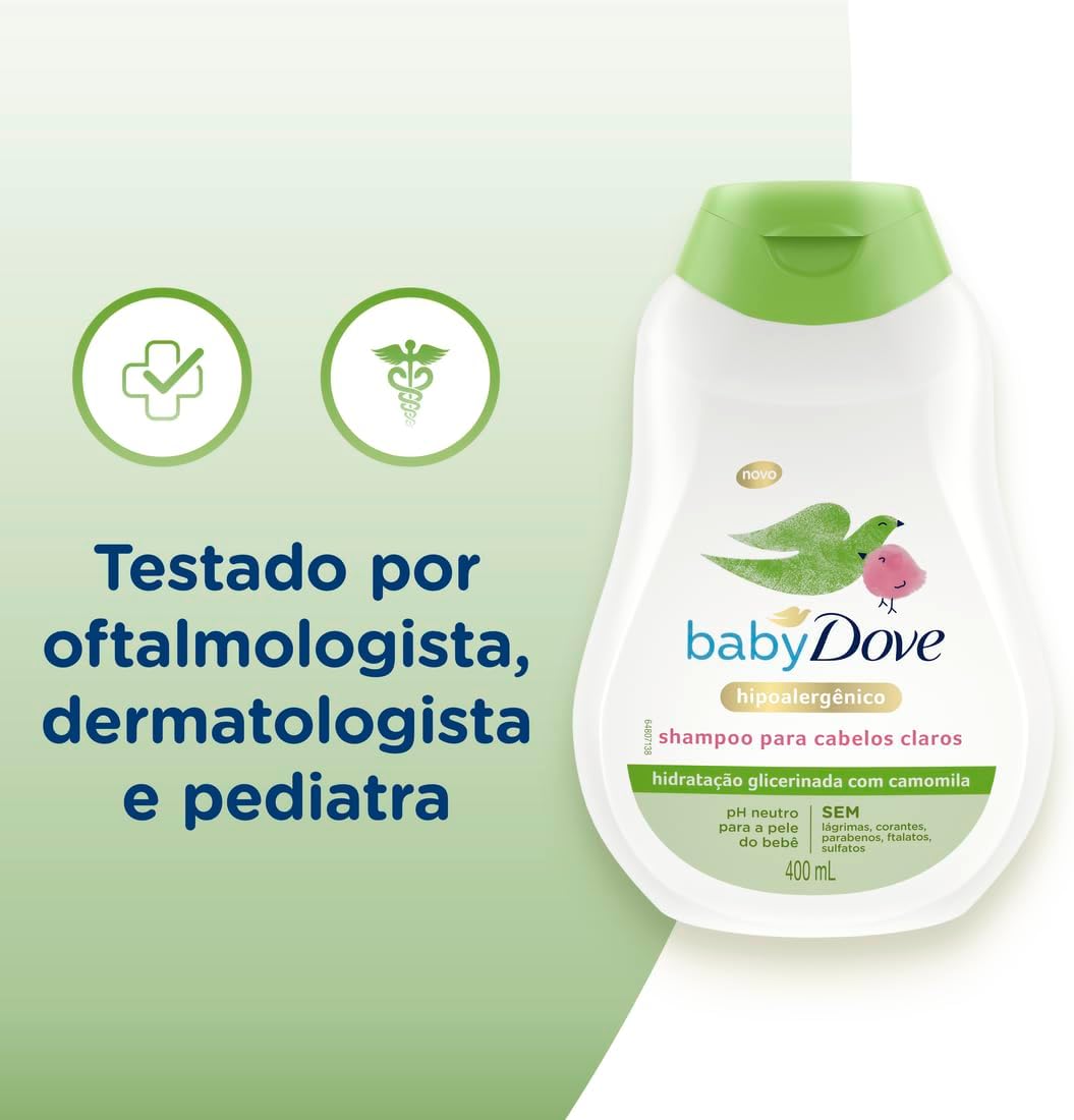 Dove Baby Shampoo Hidratação Glicerinada Camomila 400ml