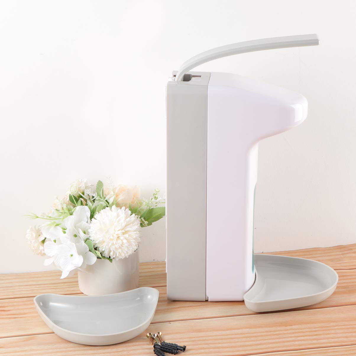 Alipis 1pezzi Dosatore di Sapone da Parete Capacità Liquida Dispenser Manuale Contenitore Sospeso in Acciaio Inox Abs per Uso Bagno Cucina Ufficio Hotel Scuola Ospedale Ristorante