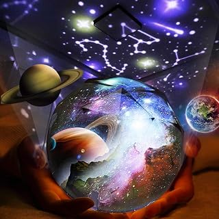 Kids Night Light Projector,Remote Control Star Light Projector with LED Timer and USB Cable, 360 Degree Rotation Kids Night Light Lamp Bedroom Best Gifts for Kids,6 Set of Films