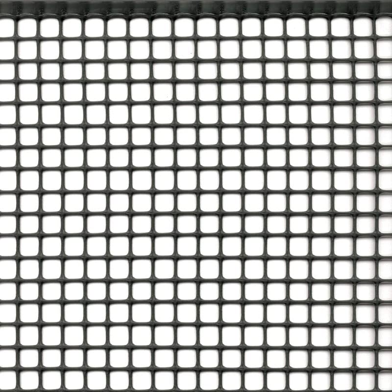 Grillage Plastique Maille Carrée 10 mm, Filet de Protection Multi-Usages - Couleur et Longueur au Choix - h m 1x10 Anthracite