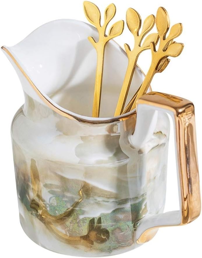 Saucer Ceramic Creamer Pitcher Milk Coffee Pitcher Modern Luxury Style Perfect for Serving Milk/cream/salad Saucer/hot Maple Syrup/drawn Butter Dish, 20010125