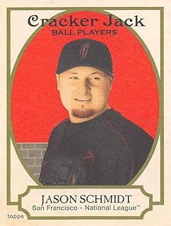 2005 Cracker Jack Mini Red Baseball #23 Jason Schmidt San Francisco Giants Official MLB Trading Card From The Topps Company