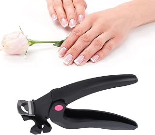 ZJchao Nail Tip Cutter Nail Clipper Nail Trimmer Stainless Steel Plastic Cement Handle Adjustable Multifunction with Nail Rest for Round Cut