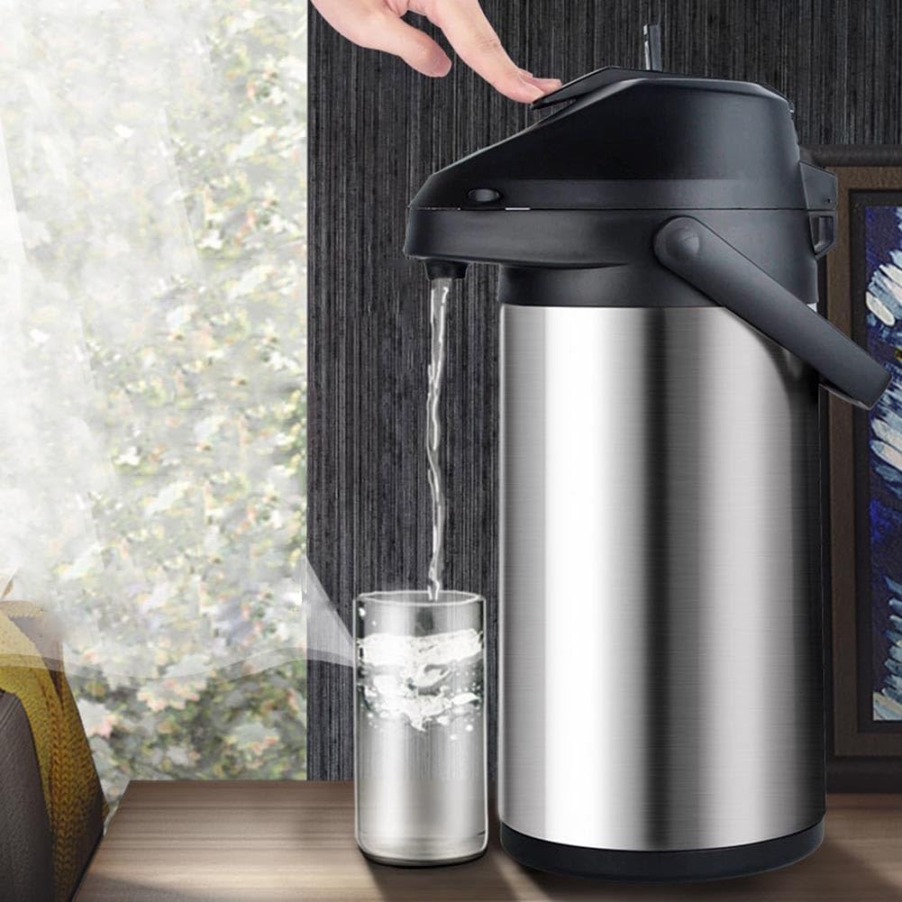 Pump Action Kaffeespender 1 9L Isolierter Edelstahl für bequemes Servieren von Getränken (1,9 Liter)