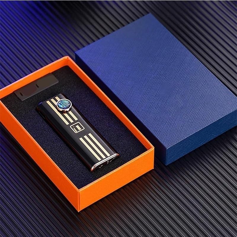 Encendedor metálico portátil recargable de llama ajustable miniatura 6