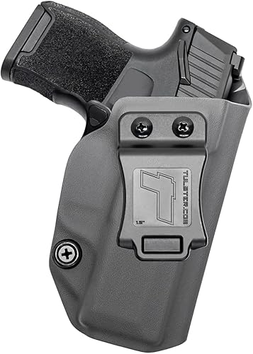 Miniatura 9 de Tulster Funda de perfil IWB en la mano derecha se adapta a Sig P365  P365X  SAS  Dentro de la cintura Apéndice Funda oculta Kydex