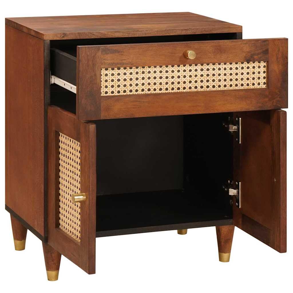 Meuble de chevet bois de mangue et table d'appoint chambre avec tiroir