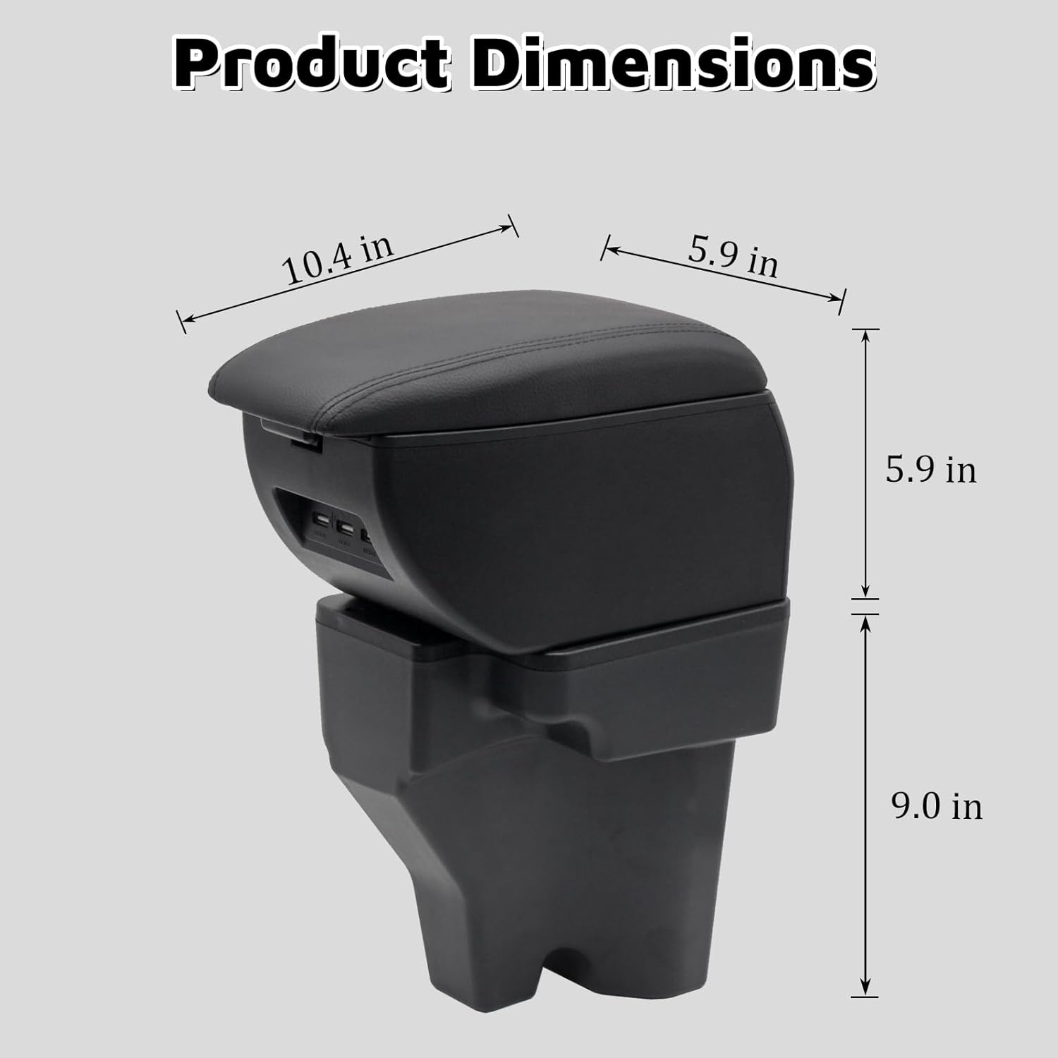 Armrest Box for Hyundai Venue 2025 Accessories Car Center Console Organizer Double Layer Storage Space with 5 USB Ports Hidden Cup Holder
