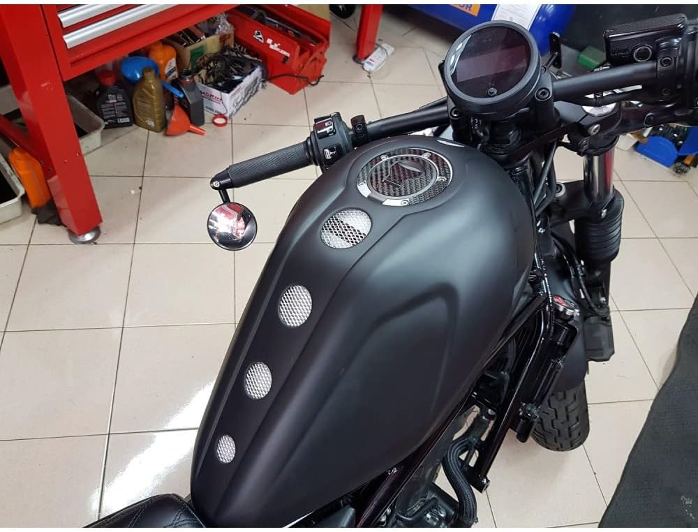 Full Fuel Gas Tank Cover for Honda REBEL CM CMX 250 300 500 CMX250 CMX300 CMX500 2017 2018 2019 2020 2021 17 18 19 20 21 Black (EN2914724558)