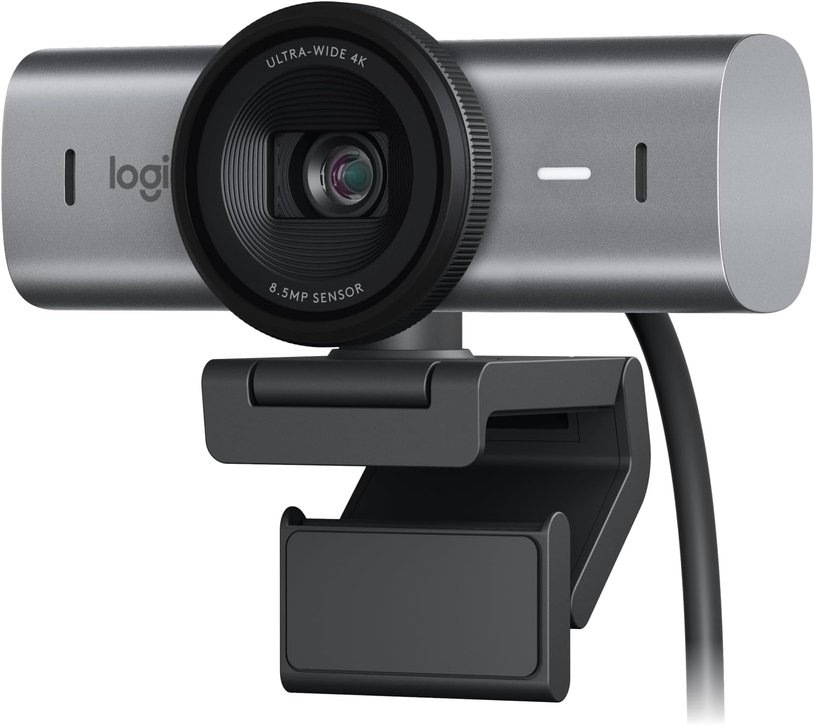 MX Brio Ultra HD 4K Collaboration and Streaming Webcam, 1080p at 60 FPS, Dual Noise Reducing Mics, Show Mode, USB-C, Webcam Cover, Works with Microsoft Teams, Zoom, Google Meet, Graphite