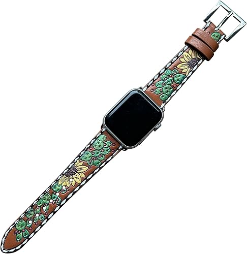 Miniatura 2 de Correa de reloj occidental para Apple Watch de 1.496 in, 1.575 in, 1.614 in, 1.654 in, 1.732 in, 1.772 in y Series 8, 7, 6, 5, 4, 3, 2, 1 y SE