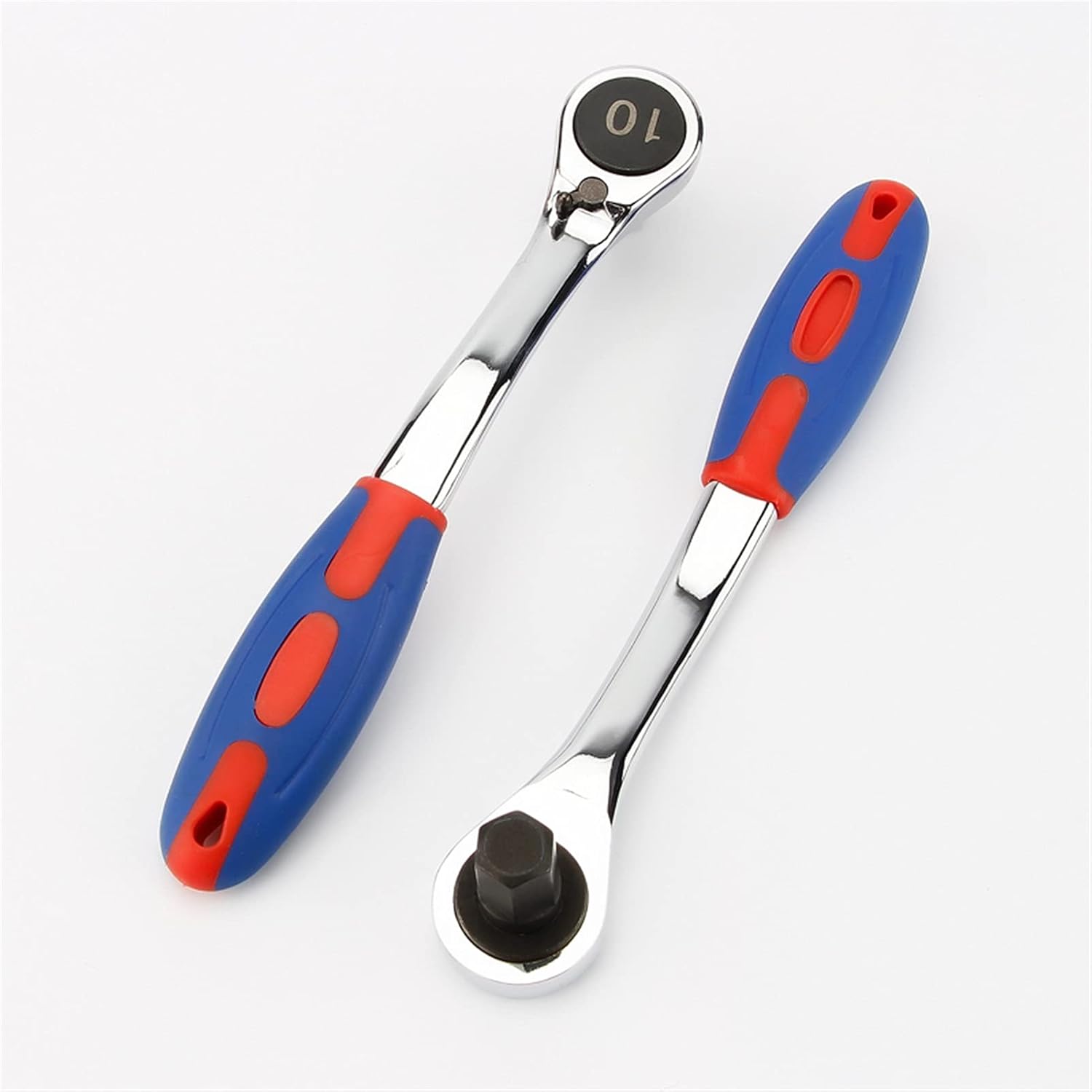 Wrench Sets, 1pcs Reversible Ratchet Allen Key Wrench, Ratcheting Hex Bolt Spanner with Soft Rubber Handle 4mm 5mm 6mm 8mm 10mm 12mm 14mm 17mm (Size : 5mm)