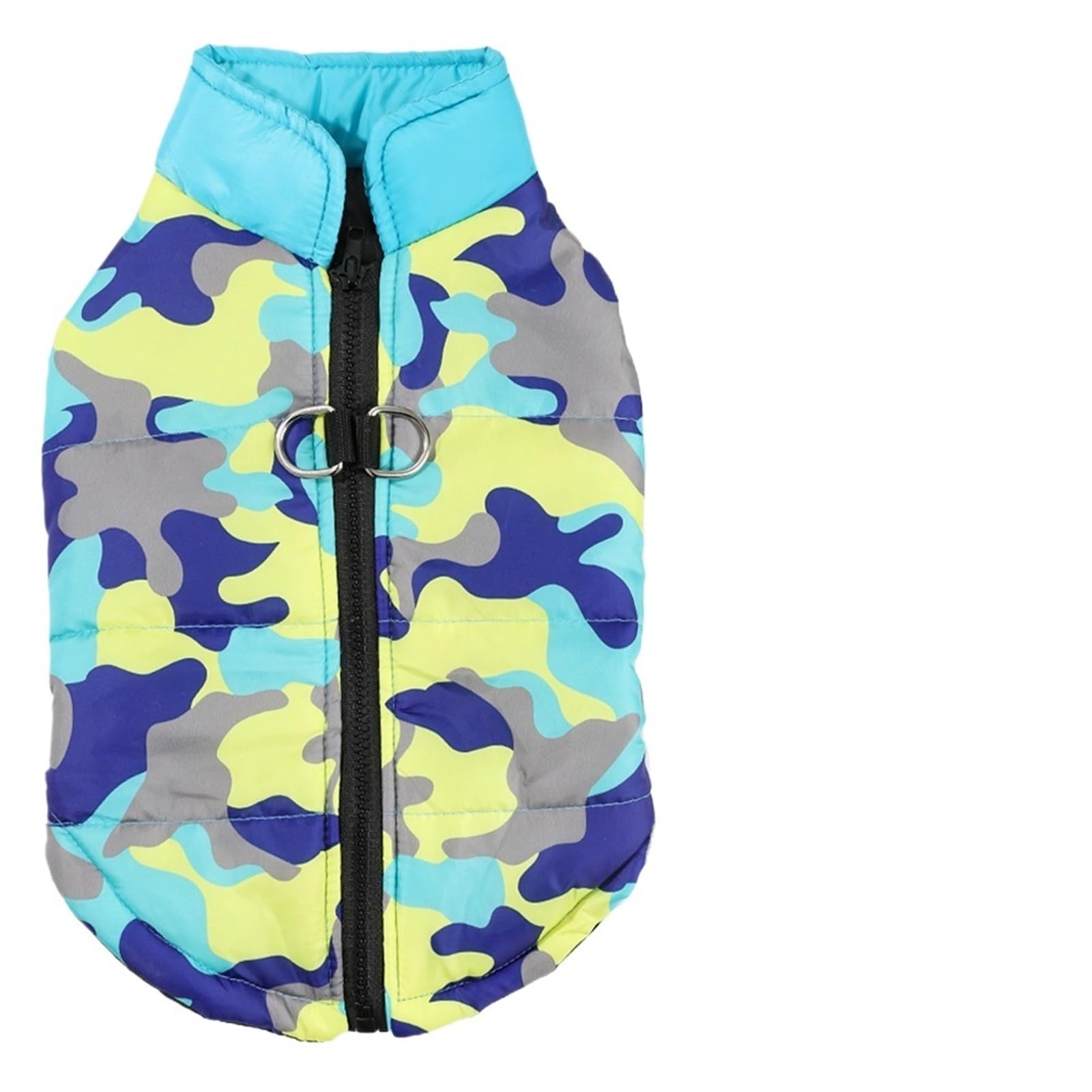Veste d'hiver pour chien qui tremble manteau rembourré turquoise imperméable taille M