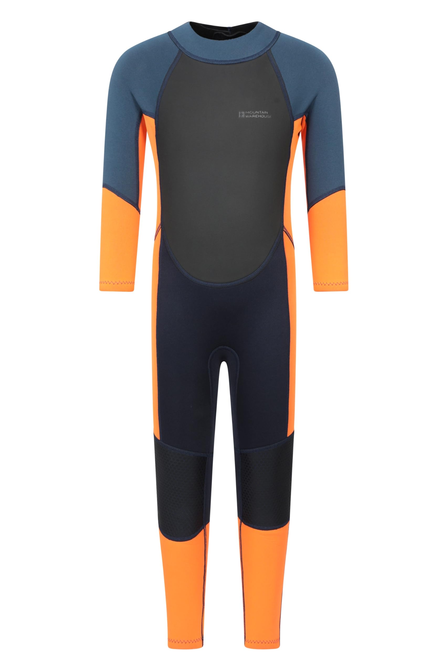 Mountain Warehouse Kids Full Wetsuit - 2mm Thickness, UPF50+, Neoprene Children's Wetsuit, Flat Seams, Easy Glide Zip Swimming Wetsuit - Spring Summer Bright Orange Kids Size 3-4 Years โ image 1