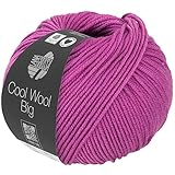 mützenwolle bunt  Lana Grossa Cool Wool Big Uni/Mélange 1017 - Fuchsia