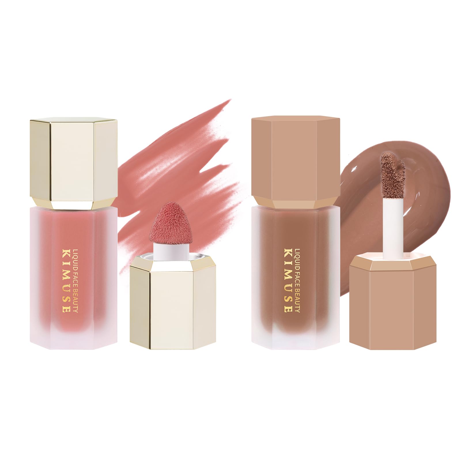 KIMUSE Liquid Blush & Weightless, Long-Wearing, Smudge Proof, Natural-Looking, Dewy Finish Liquid Contour Stick