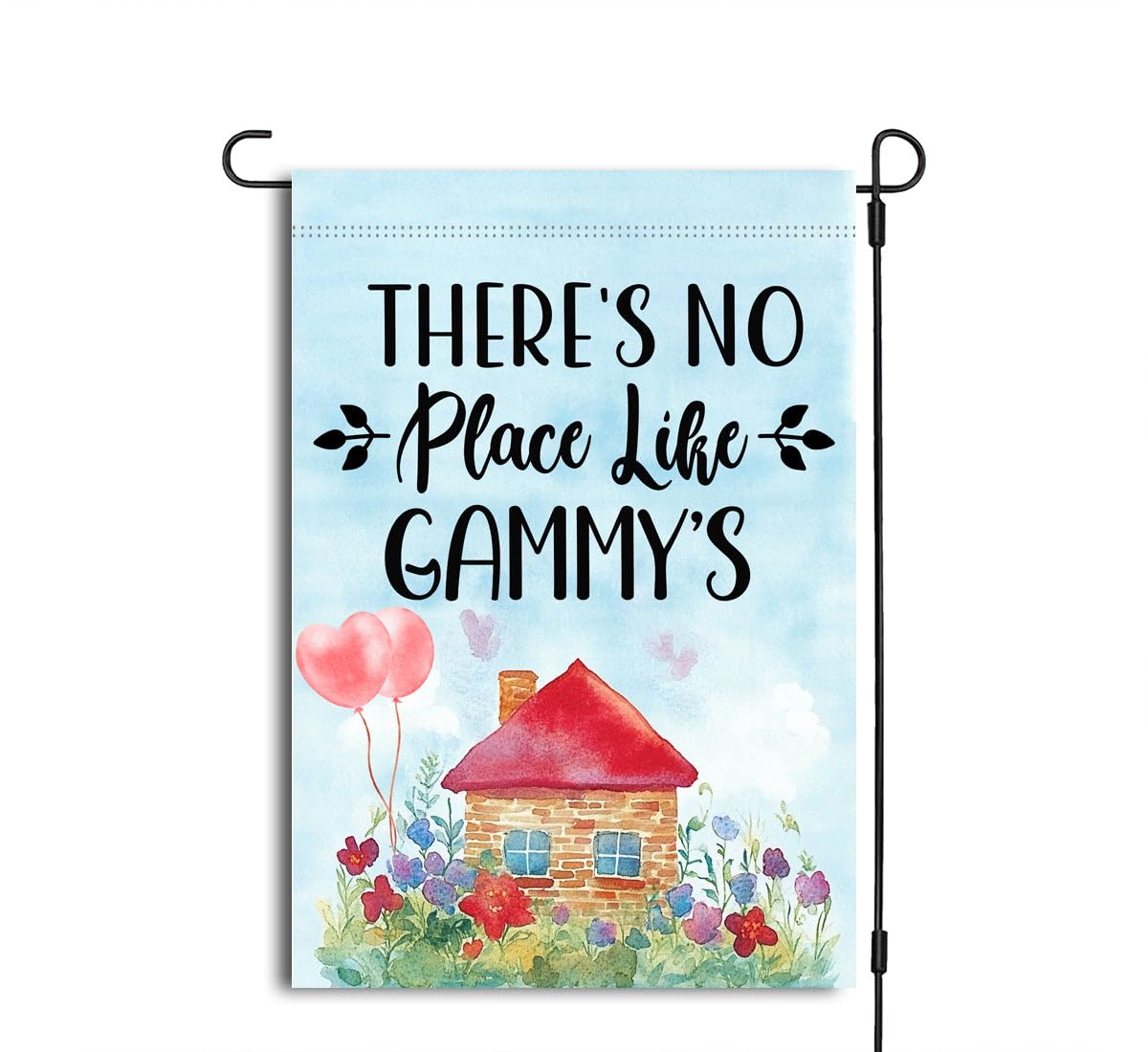 There's No Place Like Gammy's Garden Flag, Gammy Flag, Gammy Mothers Day Gift, Gammy Garden Flag, Mothers Day Garden Flag, Double Sided Printed Flag For Outdoor Garden Decoration