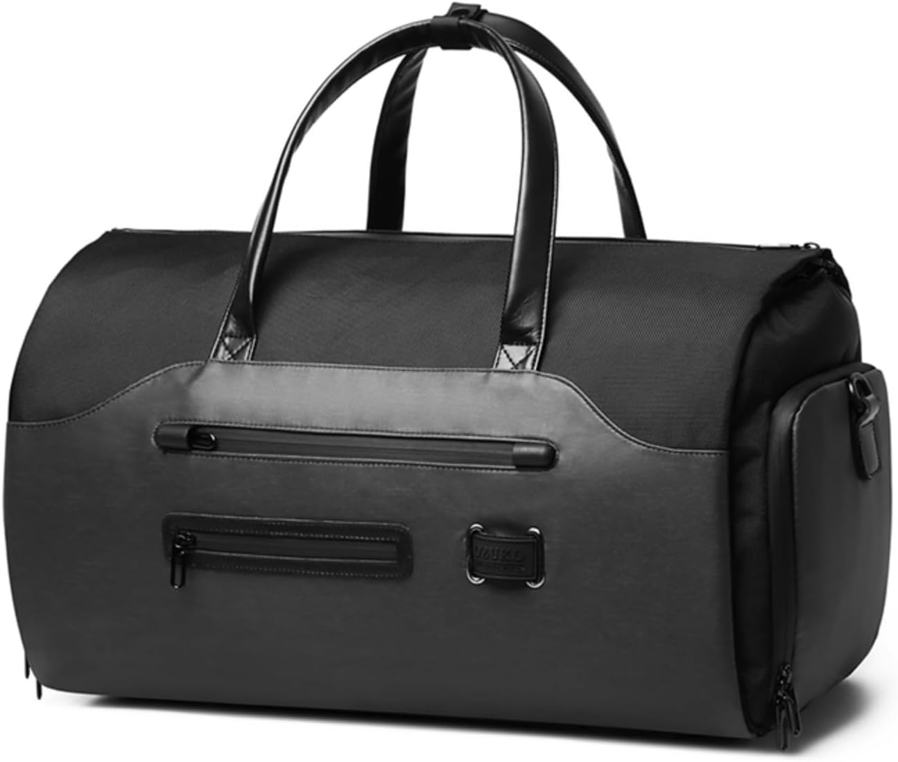 Ozuko 9288 Quality Carry-On Garment Bag Pack Large Duffel Suit Travel Bag Weekend Flight Bag With Shoe Pouch For Men Women (Black)